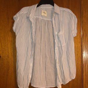 AE Blue & White button up shirt